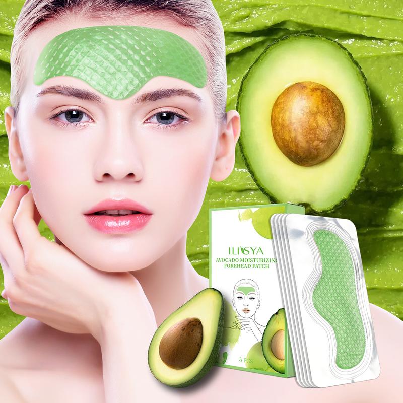 3 boxes, ILISYA Avocado Forehead Patch, firm skin, moisturize forehead skin, improve forehead wrinkles, Skincare products