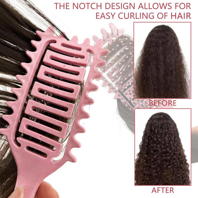 Curly Hair Brush, Hollow Out Curl Define Styling Brush, Beard Comb, Styling Detangling Brush, Multi-purpose Home Styling Tools