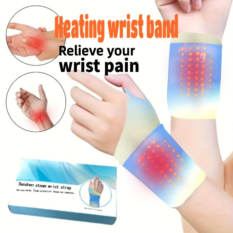 Danshen Steam Wristband Steam Wrist Heating Patch Warm Wrist Band Wrist Heating Patch Warm Patch Tendon Sheath Warm Wrist Band, Suitable for Gamers Office Users