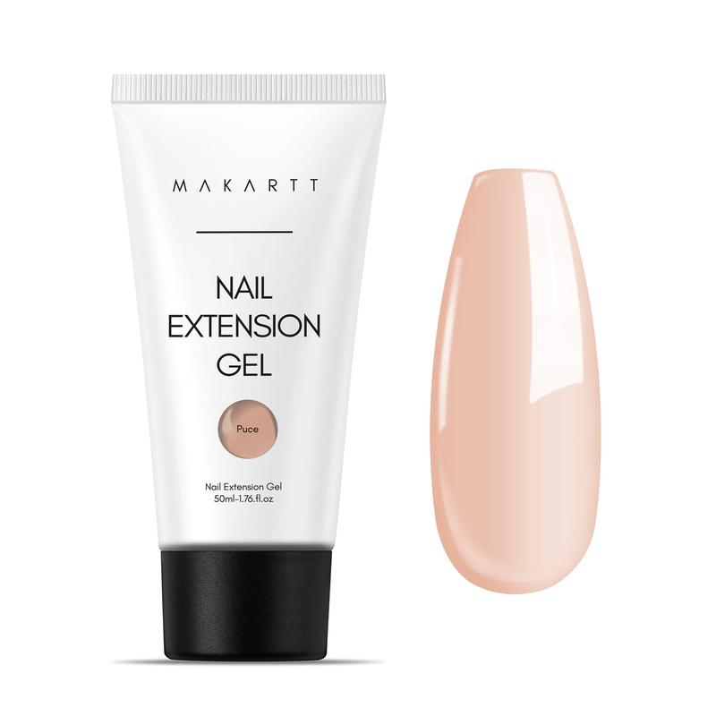 Makartt Poly Nail Gel 50ML Nude Gel Builder for Nail Extension Trending Gel Stylish Elegant Gel Colors for All Season 3D Molding Gel Nail Extension Manicure Hard Gel for Nails-French Press Nail Art Nail Care Nail Polish Polish Cutics Cosmetic