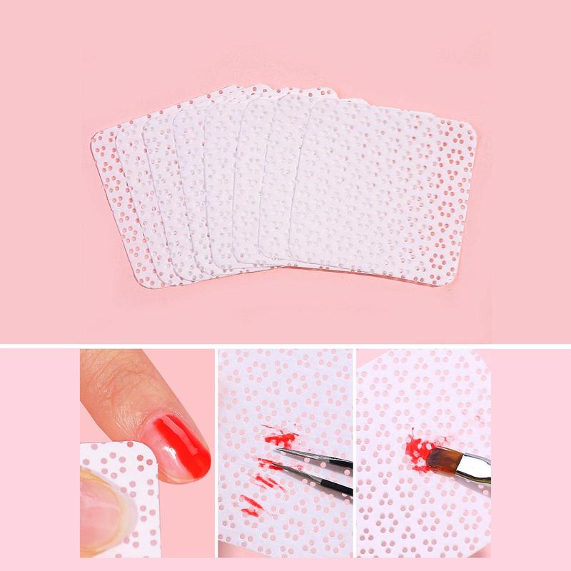 Nail Polish Remover Pad, 300pcs Nail Polish Glue Cleaning Pads, Absorbent Lint Free Nail Glue Wipes, Disposable Nail Glue Removal Wiping Sheets