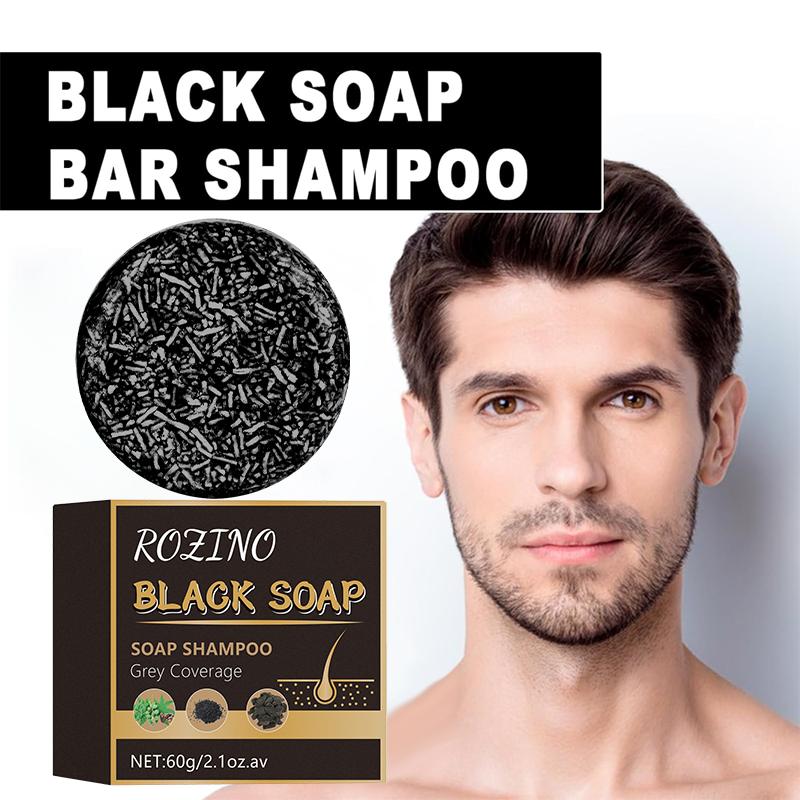 Black Hair Shampoo Soap improves hair color and texture by using natural botanical ingredients He Shou Wu and Side Cedar Leaf to make hair color softer and shinier.