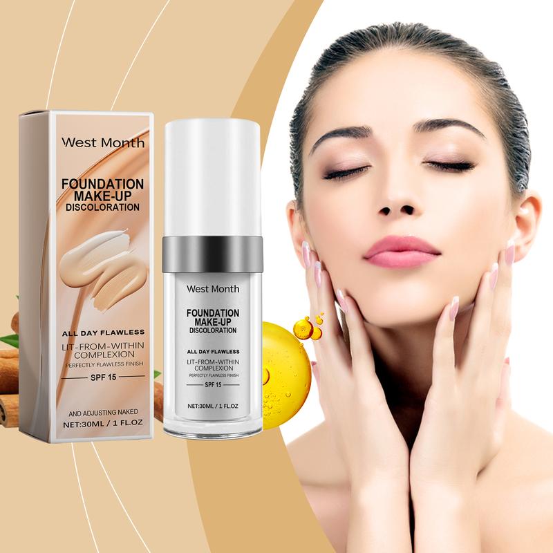 Color Changing Foundation Liquid Base Makeup Change To Your Skin Tone By Just Blending, white full coverage foundation, Makeup Foundation BB Concealer Blemish Balm  Cosmetic Cream