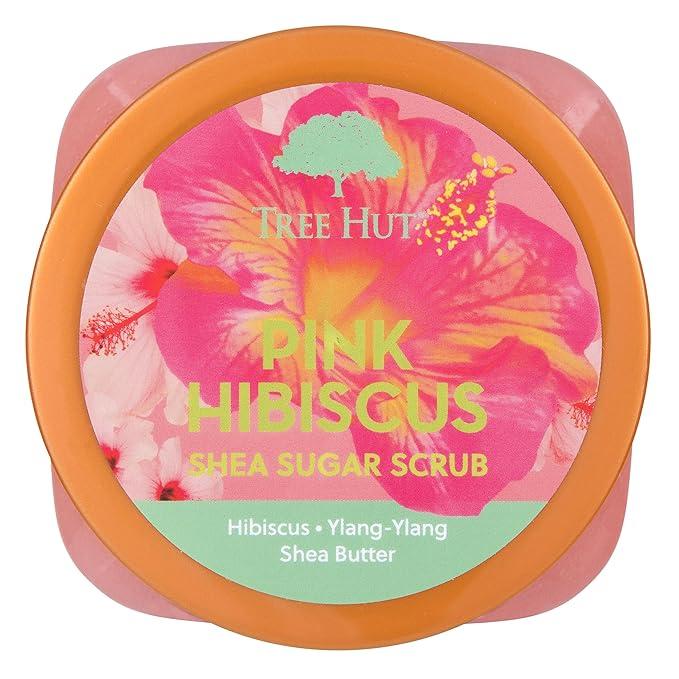 Tree Hut Pink Hibiscus Shea Sugar Scrub | Exfoliating Body Scrub Removes Dead, Dry Skin for a Soft & Hydrated Feel | Nourishing Essential Body Care | 18 fl oz.