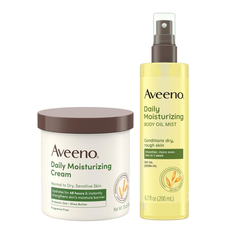 Aveeno Moisturizing Duo, Daily Moisturizing Cream 15.0 fl. oz & Daily Moisturizing Oil Mist 6.7 fl. oz