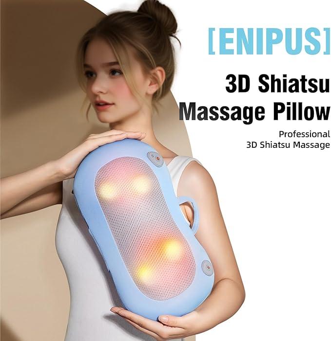 Hot neck massager, relieve muscle pain, 3D kneading massage is super comfortable, suitable for men and women, Gift Daily