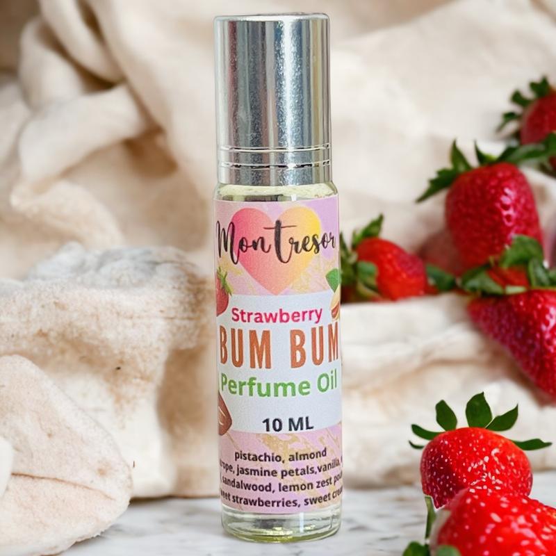 Montresor Strawberry Bum 2 Bum Natural Body Oil Roll On, 10 ml Roll-On