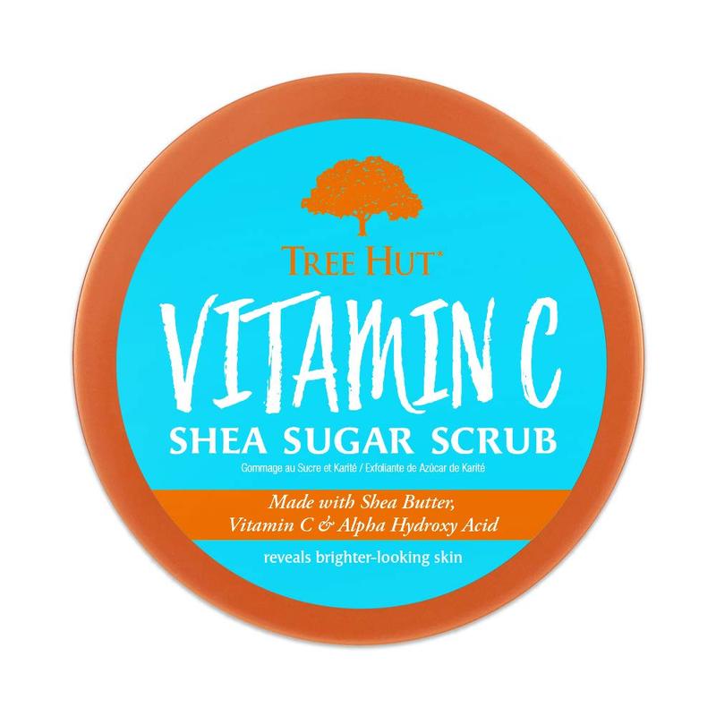 Tree Hut Vitamin C Shea Sugar Scrub, 18 Oz, Ultra Hydrating and Exfoliating Scrub for Nourishing Essential Body Care Tree Hut