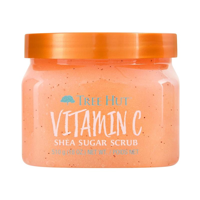 Tree Hut Vitamin C Shea Sugar Scrub, 18 Oz, Ultra Hydrating and Exfoliating Scrub for Nourishing Essential Body Care Tree Hut