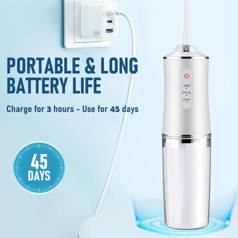 Electric Water Flosser, Portable Rechargeable Oral lrrigatorwith 4 Multifunctional Nozzle for Home & Travel, Personal Oral Care Appliance for Winter Gift, Halloween Christmas Gift, Fall Essentials