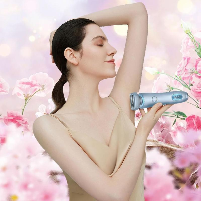 Electric Hair Remover, 1 Set 2 in 1 Electric Hair Trimmer for Women, Hair Removal Machine, Portable Electric Shaver for Face, Legs, Arms, Underarms, Bikini, Festival Gift, Hair Removal Kit, Electric Epilator Hair Removal