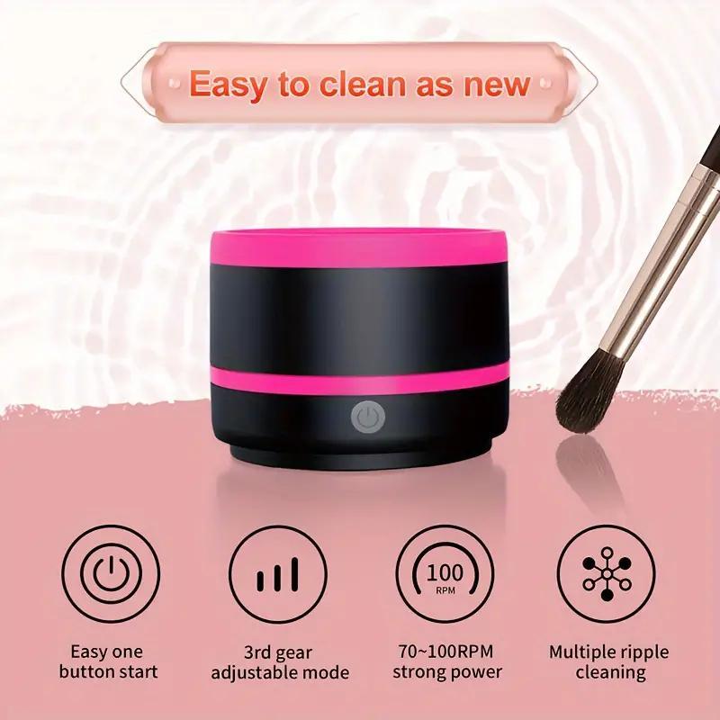 Electric Makeup Brush Cleaning Tool, USB Rechargeable Automatic Makeup Brush Cleaner, Professional Makeup Tools for Women