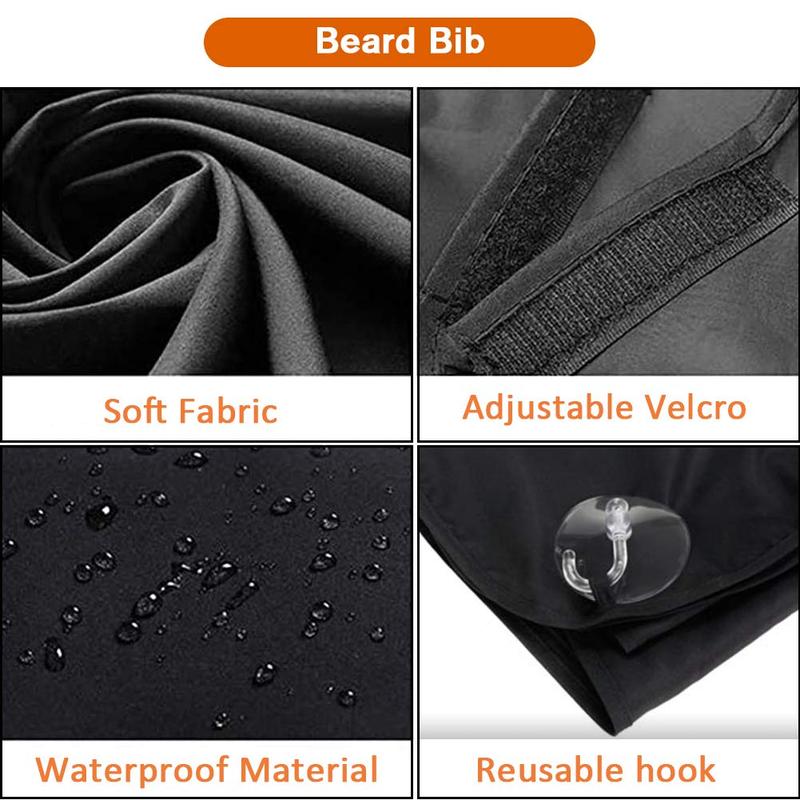 Beard Bib Beard Apron, Beard Hair Catcher for Men Shaving & Trimming Non-Stick Waterproof Beard Cape Hair Clippings Catcher Grooming Cloth with Suction Cups & A Box Birthday Gifts for Father's Day Men Him Boyfriend