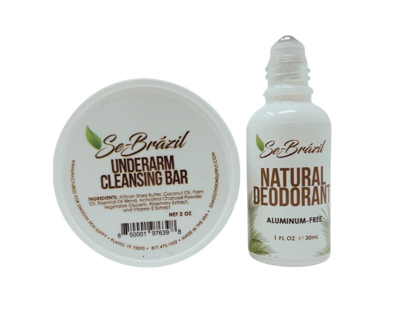 Se-Brazil Natural Deodorant + Underarm Cleansing Bar Duo