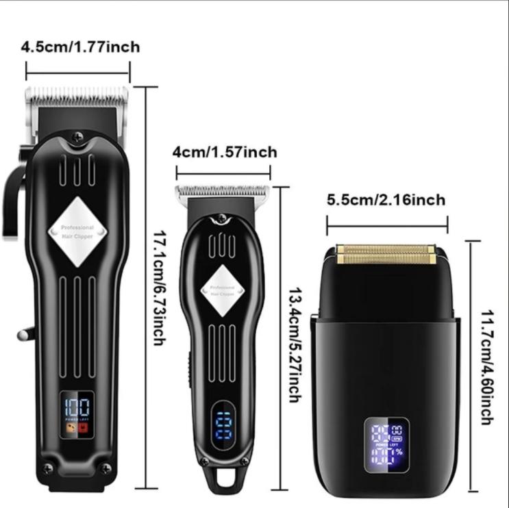 Professional Hair Clippers for Men, 3 in1 Hair Trimmer Beard Trimmer Electric Shavers for Men, Cordless Trimmers Kit, Men's Grooming , BarberClippers, Back to School Trimmers for Men, Gift For Halloween & Christmas & Fall,Winter Gift