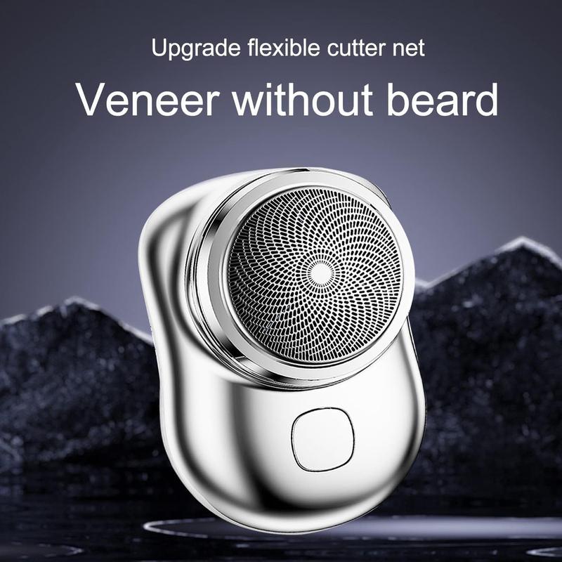 Mini Electric Shaver, Portable Electric Shavers for Men, Rechargeable Electric Razor for Men, Pocket Size Portable Shaver Wet and Dry, Easy One-Button Use, Suitable for Home, Travel, Car, and Gifts