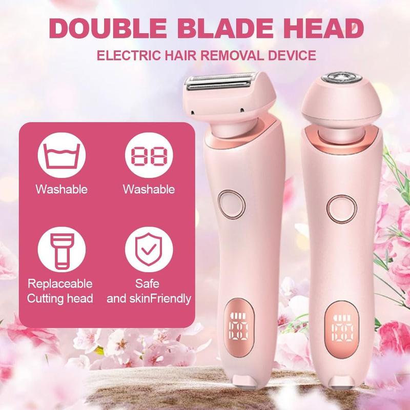 Electric Hair Remover, 1 Set 2 in 1 Electric Hair Trimmer for Women, Hair Removal Machine, Portable Electric Shaver for Face, Legs, Arms, Underarms, Bikini, Festival Gift, Hair Removal Kit, Electric Epilator Hair Removal