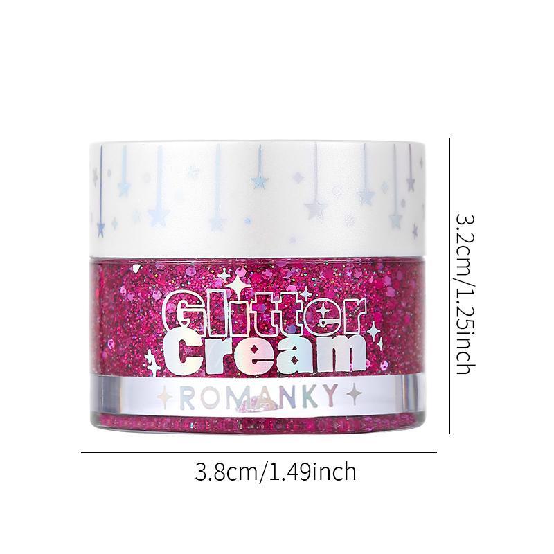 Glitter Gel for Body Makeup, 1 Count Long-lasting Multi-use Body Makeup Gel for Hair & Face, Shimmer Sequins Gel Perfect for Music Festivals & Performances