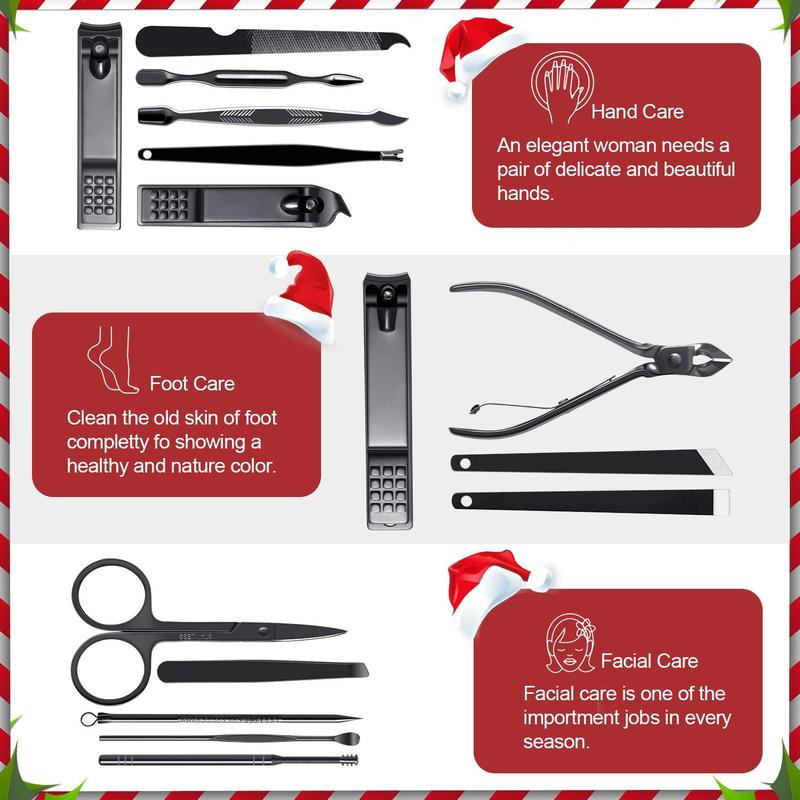 Nail Clippers for Men, Stocking Stuffers for Adults, Manicure Kit Gift for Christmas, Nail Grooming Kit with Stocking Stuffers for Men, Stocking Stuffers for Women Nail Care