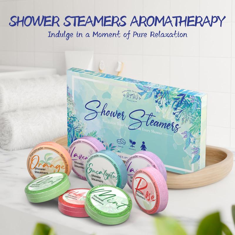 Shower Steamers Aromatherapy 8-Pack – Essential Oil Shower Bombs for Self-Care & Stress Relief, Relaxation Gifts for Women & Men, Perfect Stocking Stuffers & Birthday Gifts