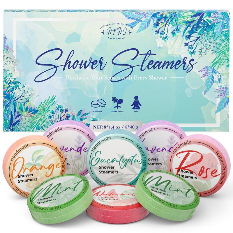 Shower Steamers Aromatherapy 8-Pack – Essential Oil Shower Bombs for Self-Care & Stress Relief, Relaxation Gifts for Women & Men, Perfect Stocking Stuffers & Birthday Gifts