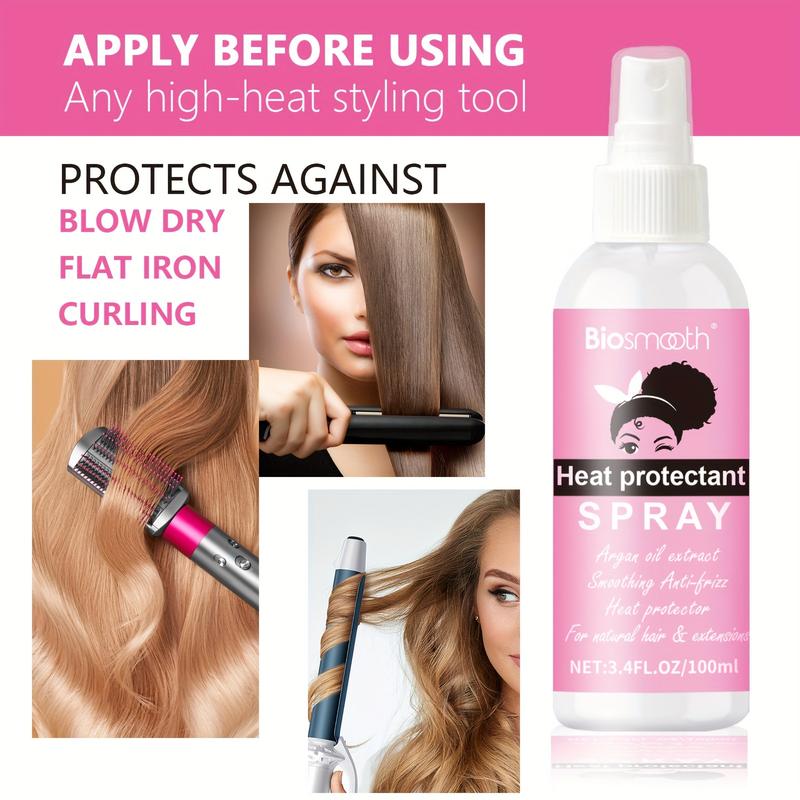 3.38oz Heat Protectant Spray, Safe Ingredients, Keratin Smoothing Heat Protection Spray