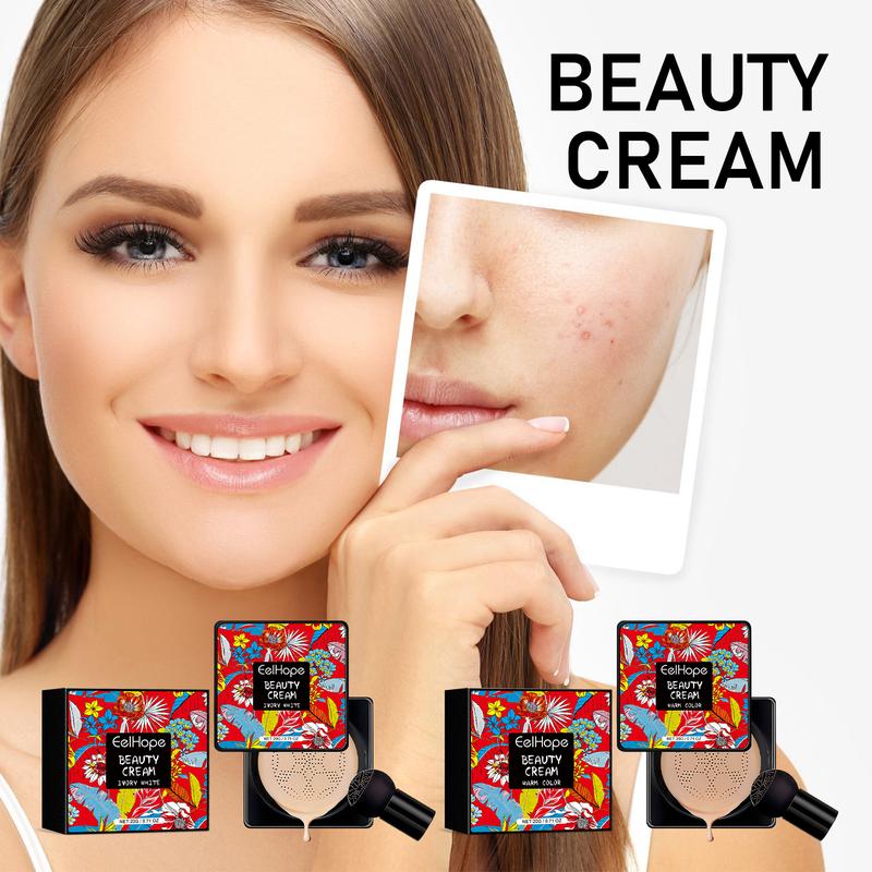 Girls Mushroom Head Air Cushion CC Cream Cover facial blemishes lightweight base makeup air cushion, concealer, foundation makeup tools.