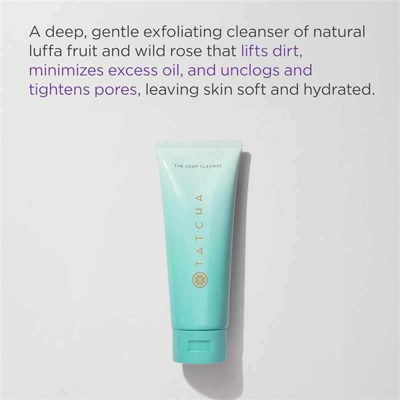 TATCHA The Deep Cleanse | Deep, Gentle Exfoliating Cleanser, Lifts Dirt, Minimizes Excess Oil & Unclogs & Tightens Pores