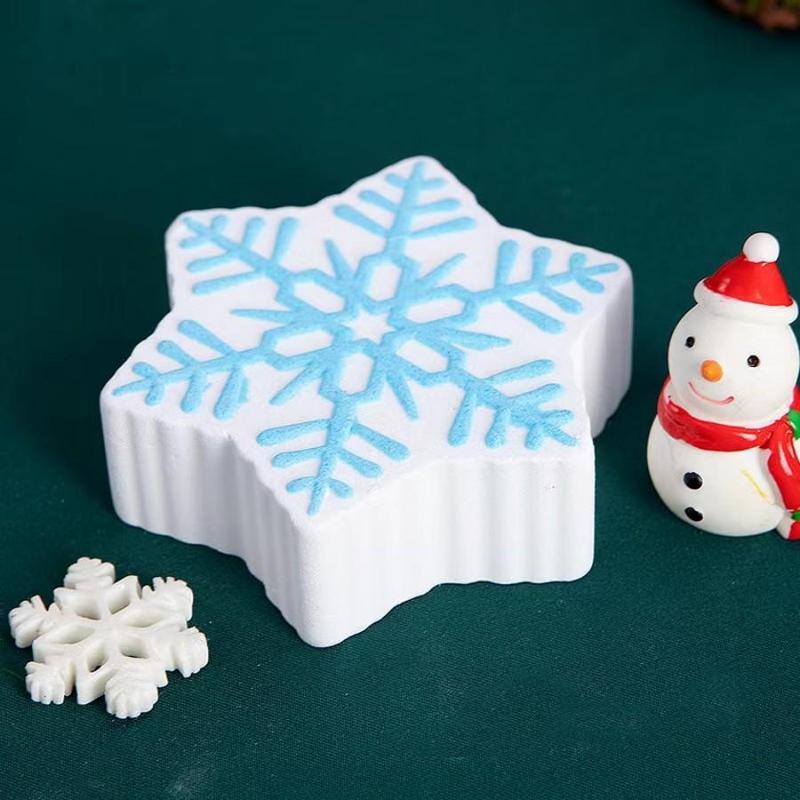 Christmas Festival Themed Bath Bomb, 6 Counts box Long Lasting Fragrance Moisturizing Bath Bomb, Body Wash & Soap Product for Women & Men