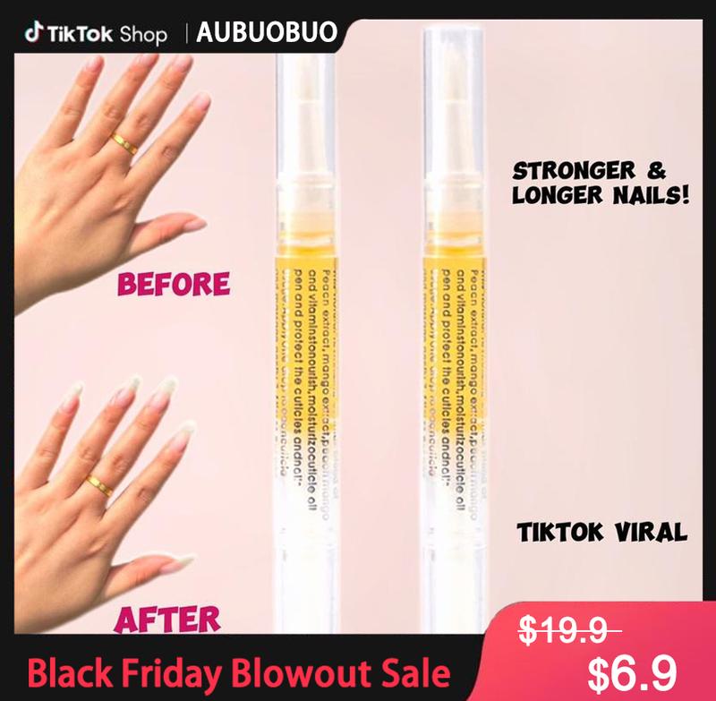 [Black Friday] AUBUOBUO Nail Growth Oil -Moisturize,Strengthen, andBrighten Nails, Overall Healthy Nail CareSolutions, Nourishing Manicure, Cuticle Oil Pen,Nail Oil