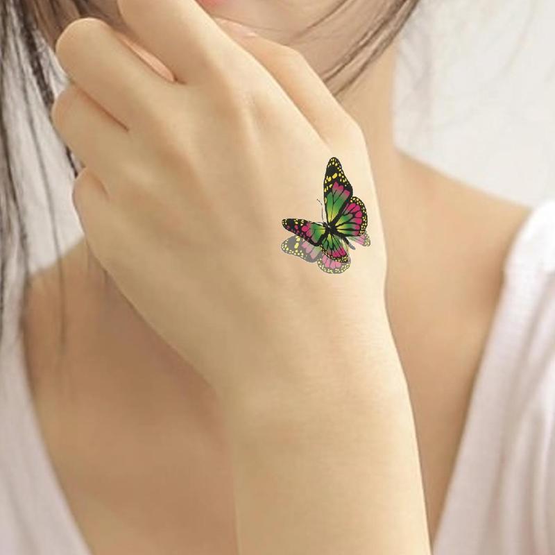 Butterfly Tattoos, 1 Count Temporary Tattoo, Realistic Long Lasting Fake Tattoos, Realistic Tattoo Sticker, Face Paint Body Paint Tattoo Sticker