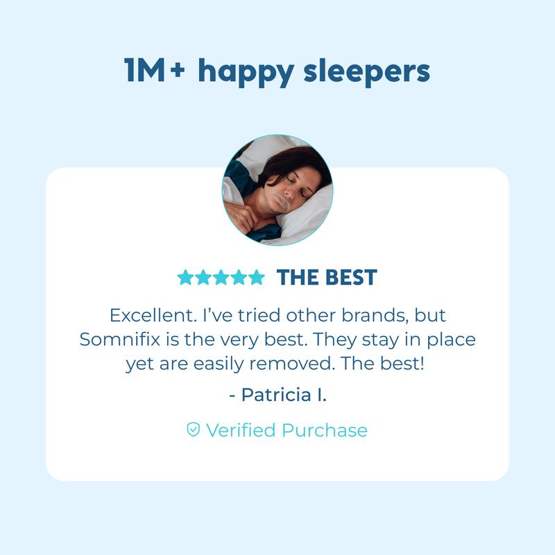 SomniFix Mouth Strips for Better Sleep - Gentle Hypoallergenic Tape to Reduce Snoring, Improve Sleep Quality and Better Oral Health - As Seen on Shark Tank Skincare Comfort