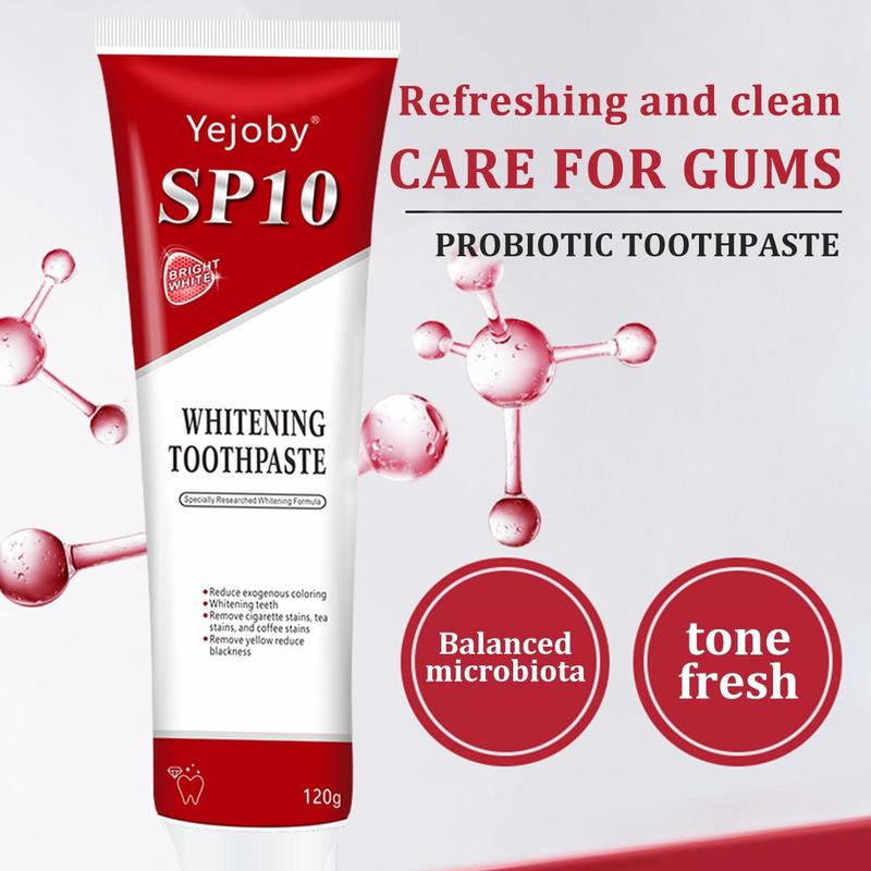 (New) 2024 Sp10 Probiotic Toothpaste,Sp-10 Ultra Whitening Toothpaste,Probiotics Bright White Toothpaste,Sp-10 Probiotic Toothpaste,Sp10 Toothpaste,Fresh Breath,Deep Cleaning Care Toothpaste oral health niacinamide toothpaste