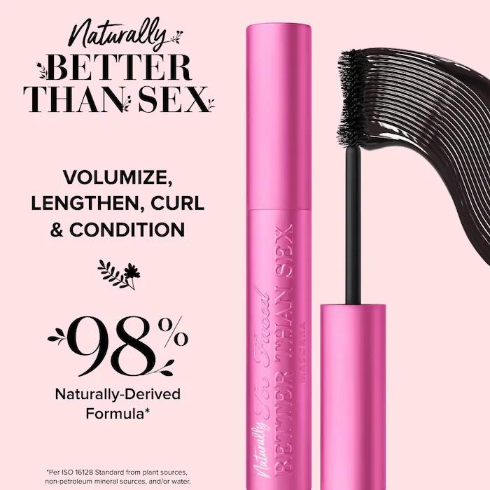 Naturally Better Than Sex Mini Mascara - Volumizing, Curling, Lengthening - Makeup, Plant