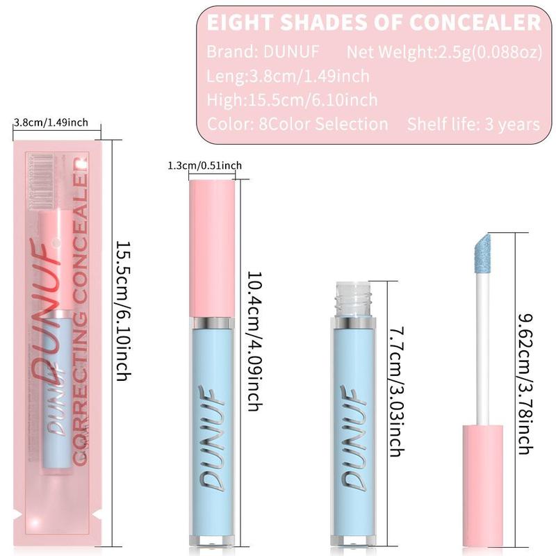 Long-lasting Cosmetic Liquid Concealer, 1 Count Natural Lightweight Concealer, Face & Eye Makeup Product