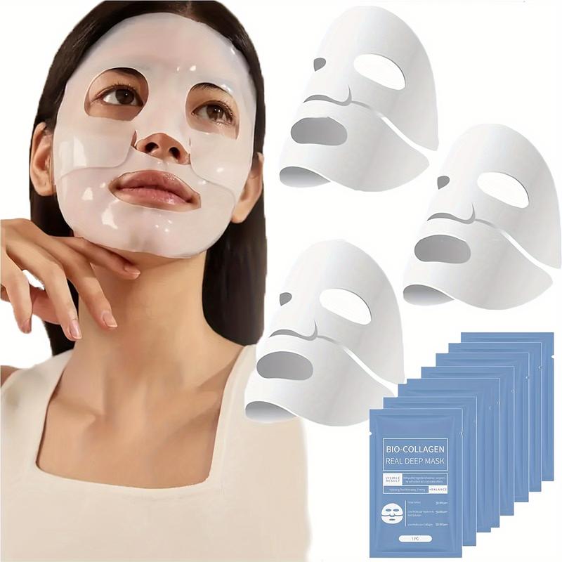 (12 pcs）Bio-Collagen Brightening Mask Overnight, Bio-Collagen True Deep Mask Deep Mask, Pure Collagen Mask, Deep Moisturizing Firming Overnight Hydrogel Mask