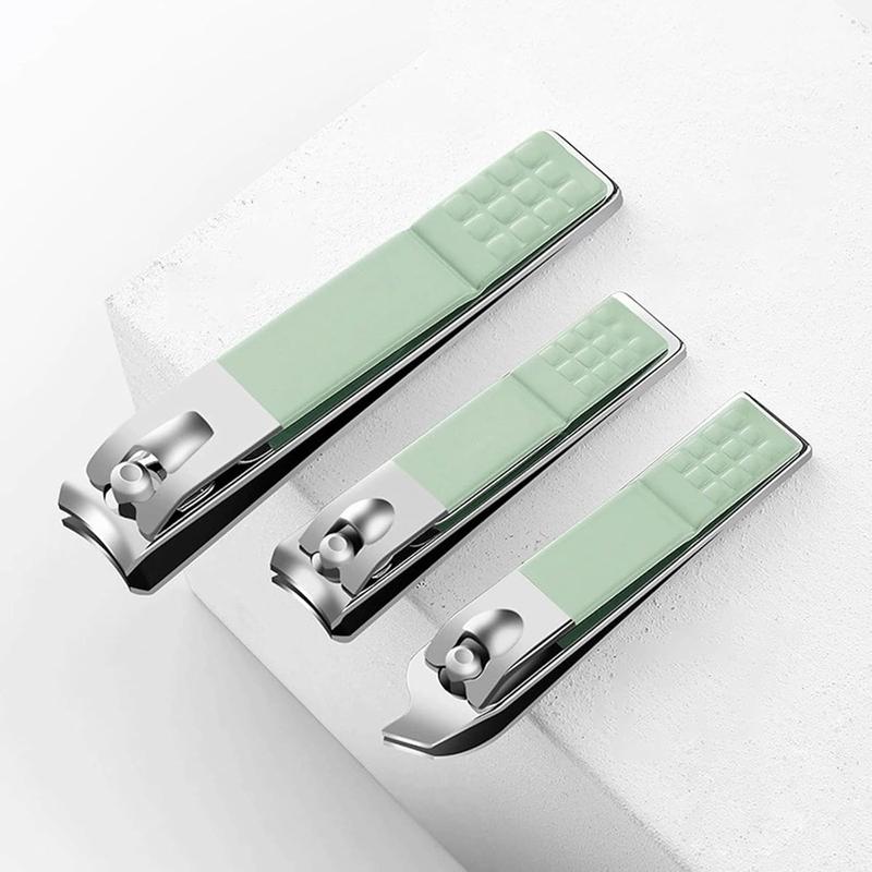 9countS Nail Clippers Set ,Finger Nail Clippers for Seniors,Adult,Women,Portable Ultra Sharp Nail Clippers,Sharp Curved Blade Clippers Cutter,Large Toenail Clippers for Thick Nails(Green,Blue,Pink)