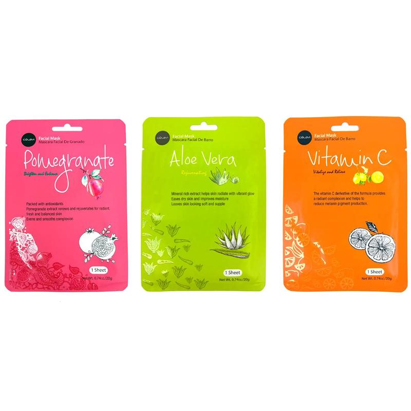 Essence Facial Sheet Face Mask Variety Set Classic Authentic Korean Moisturizing Skincare (12-Packs) Aloe Charcoal