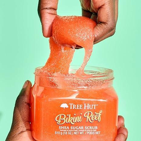 Tree Hut Bikini Reef Shea Sugar Scrub | Exfoliating Body Scrub Removes Dead, Dry Skin for a Soft & Hydrated Feel | Nourishing Essential Body Care | 18 fl oz.