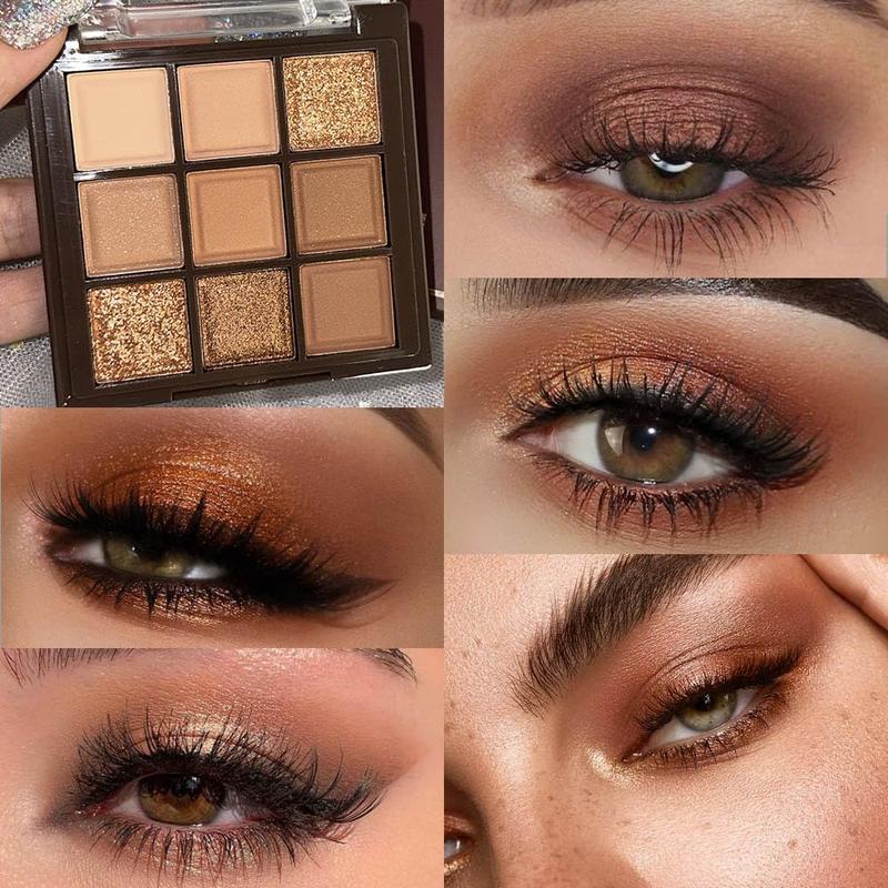 Neutral Nude Brown Eye Shadow Palette,Rose  Dark Brown Bronze Naked Cream Eyeshadow Palette Makeup,Highly Pigmented Natural Eyeshadow Palette for Brown Eyes Long Lasting Naturing-Looking