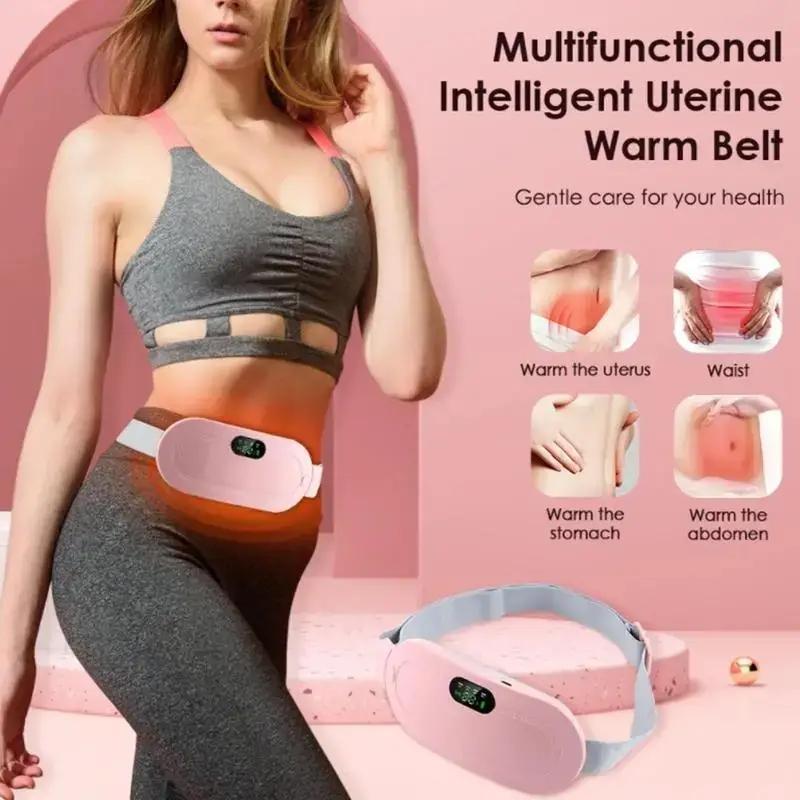 Rechargeable Heat Waist Belt, 1 Box Multifunctional Thermal & Vibration Waist Massage Belt for Women, Smart Heating Waist Massager, Ideal Gift