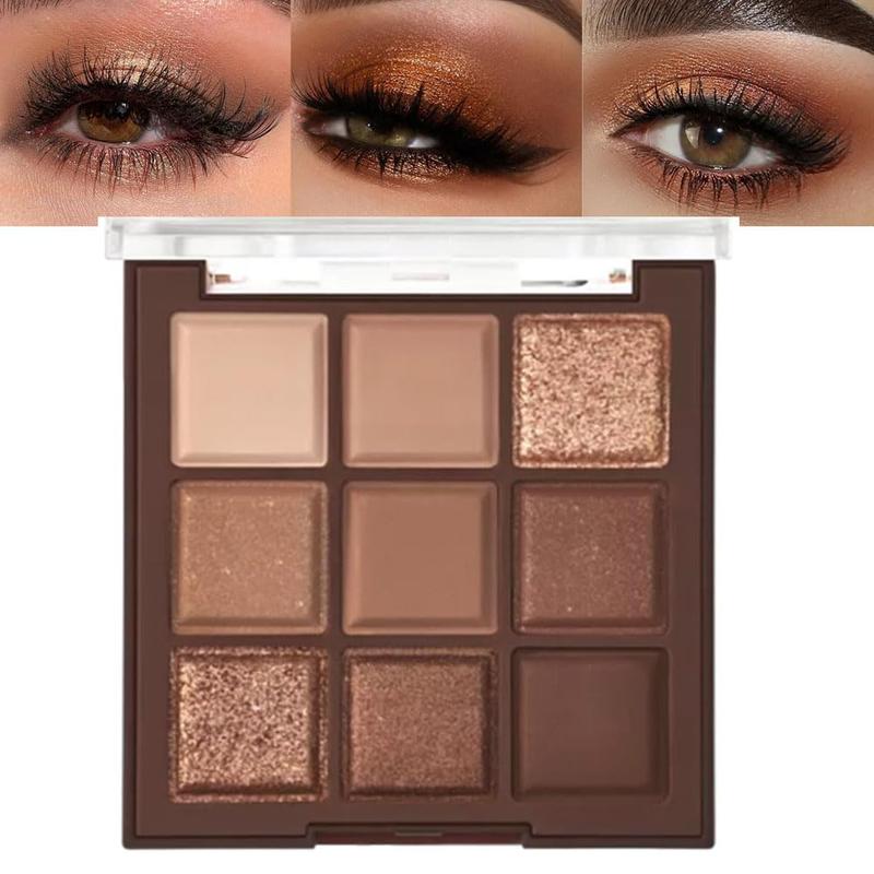 Neutral Nude Brown Eye Shadow Palette,Rose  Dark Brown Bronze Naked Cream Eyeshadow Palette Makeup,Highly Pigmented Natural Eyeshadow Palette for Brown Eyes Long Lasting Naturing-Looking