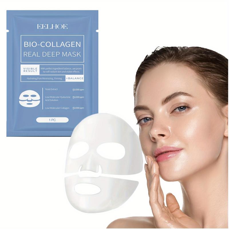 (12 pcs）Bio-Collagen Brightening Mask Overnight, Bio-Collagen True Deep Mask Deep Mask, Pure Collagen Mask, Deep Moisturizing Firming Overnight Hydrogel Mask