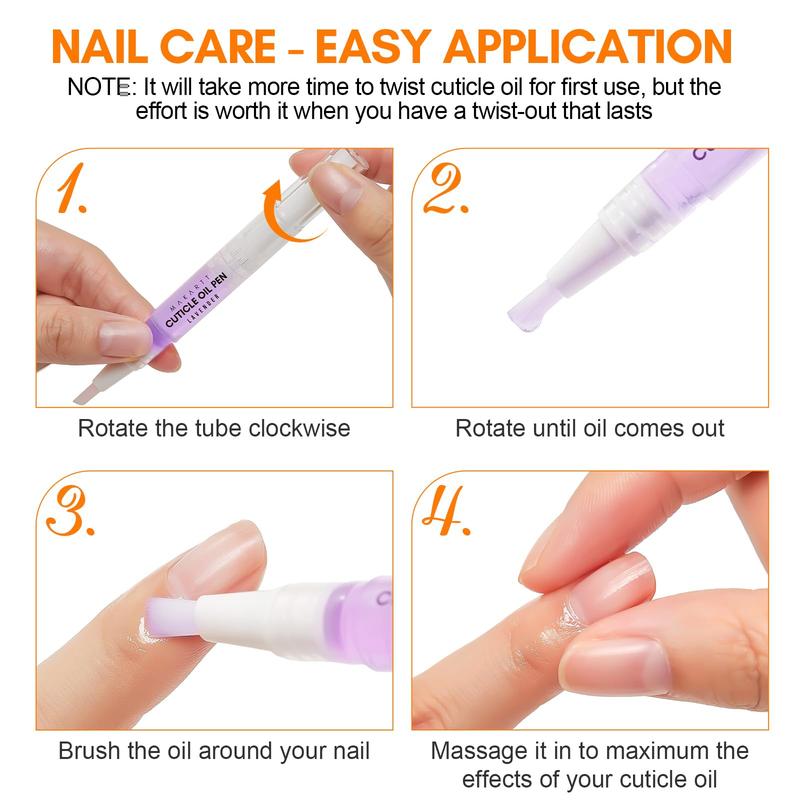 [FREE MOISTURE] Makartt Cuticle Organic Nail Growth Oil Pen, 12Pcs Cuticle Oil Cuticle Nail Care for  Moisturizing, Strengthening and Brightening , Repair Oil Cuticle Softener Nail Cuticle Kit for Acrylic Nails Oil For Manicure Cuticle Care with Vitamin E