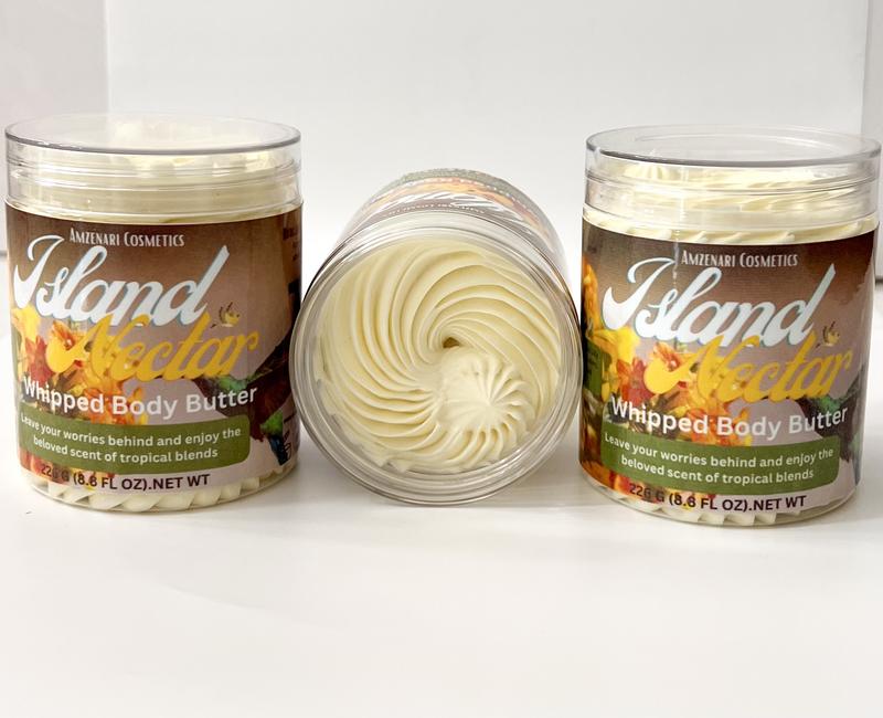 Island Nectar Whipped Body Butter - Rich Moisturizer Hydrating Long- Lasting Scent Skin Care