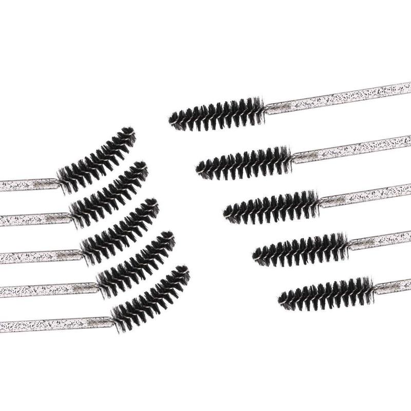 100pcs Disposable Mascara Brushes with Container, Mascara Wands Makeup Brushes Applicators Kits for Eyelash Extensions and Eyebrow Brush