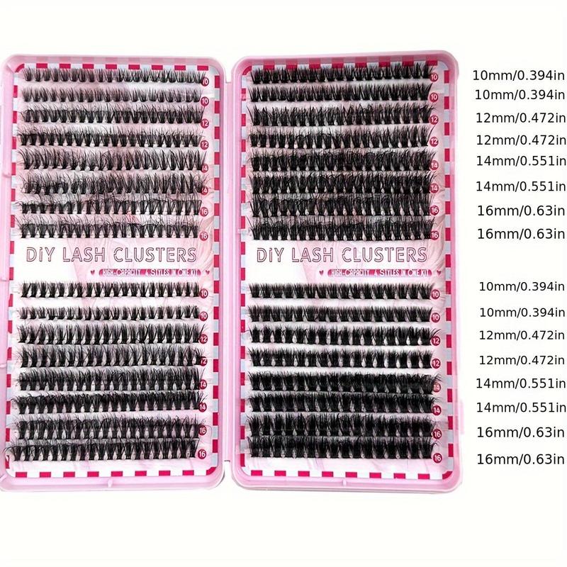 Mixed Length Individual False Eyelashes, 1 Box Natural Look Eyelash Extensions, Self Grafting Curl Eyelashes, Eye Makeup Enhancement False Eyelashes