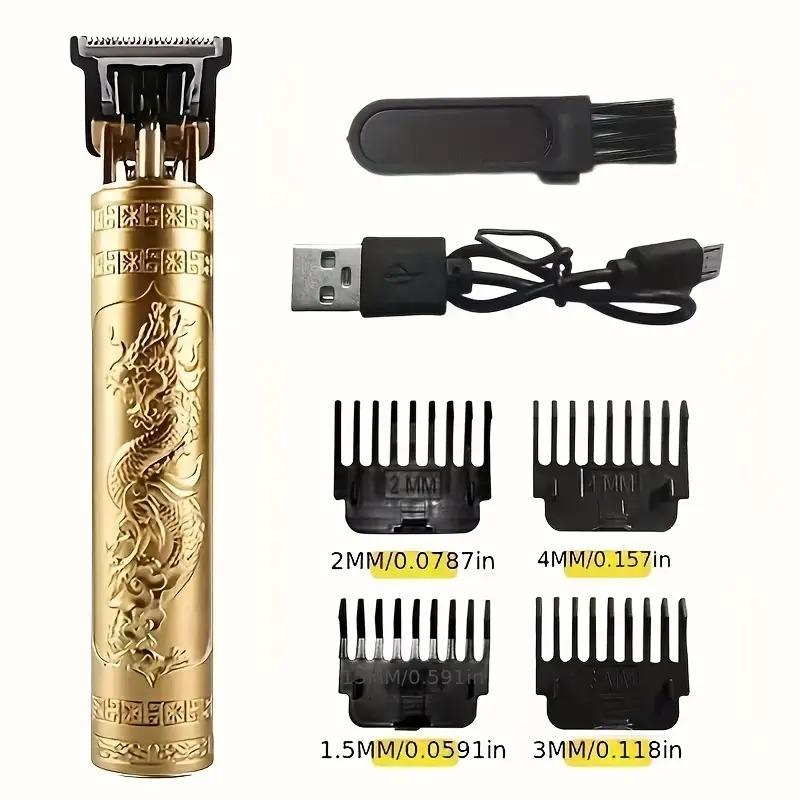 Men's Clipper with LED Screen, Including 1 Cordless Hair Trimmer, 1 Cleaning Brush, 4 Limit Comb, 1 Charging Cable Plug Comfort Hair Clipper