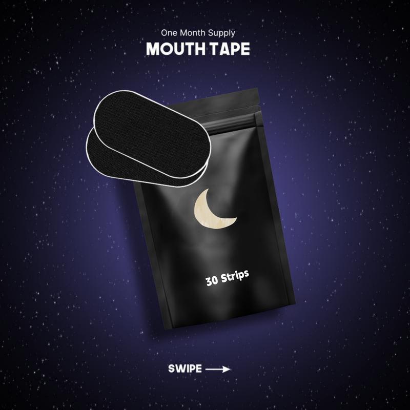 Ultra Breathable Mouth Tape - One-Month Supply, 30 Strong Adhesive Sleep Strips with Enhanced Lip Fit for Maximum Comfort, Ideal for Better Sleep & Sports Recovery