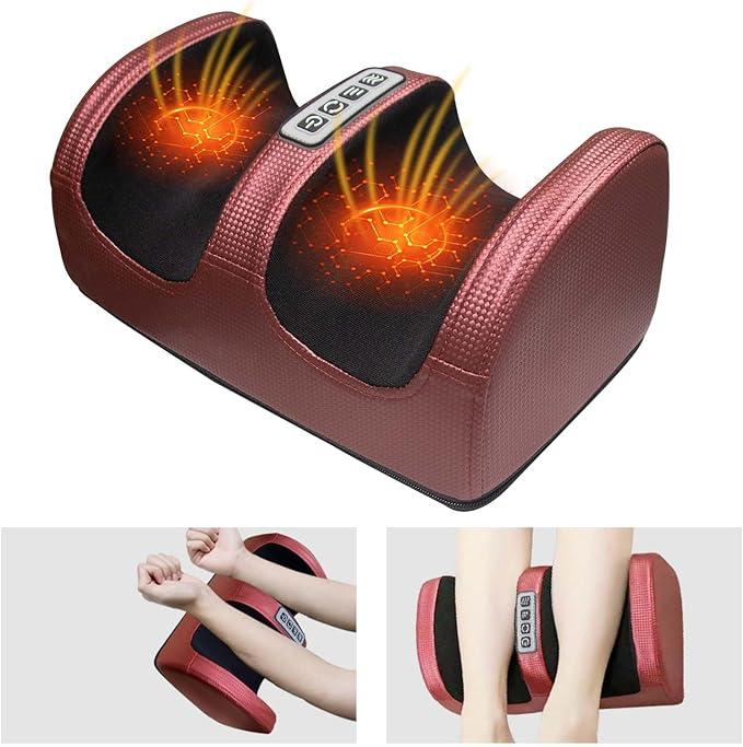 Foot Massager Machine with Heat [2025 Upgraded], 3 Heat Levels, Christmas Gifts for Women Mom Men Dad, Purple